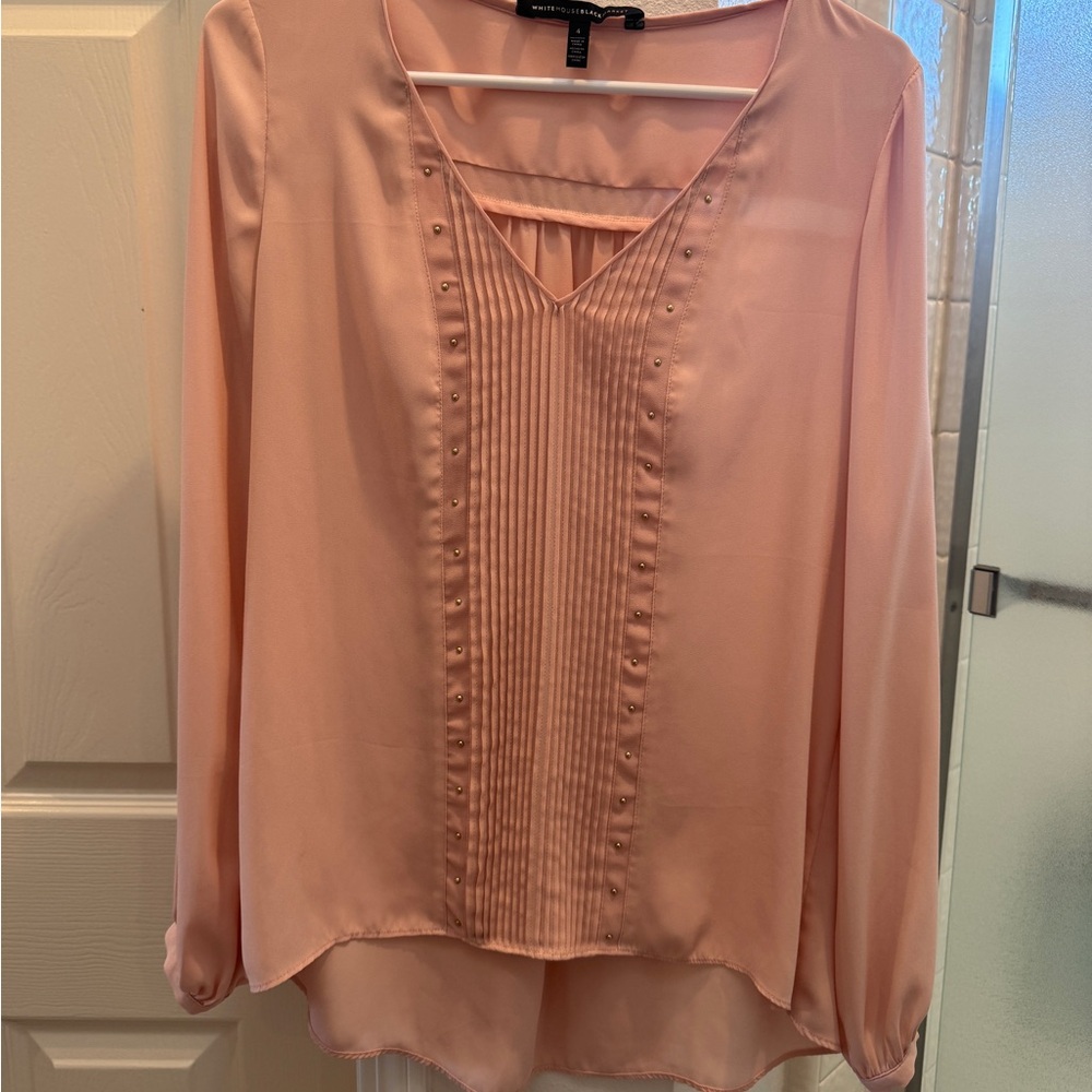 White House Black Market Blush Pink Blouse